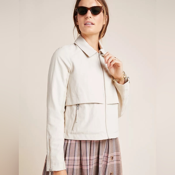 Anthropologie Vegan Leather Marcail Anorak Jacket Women's S - Picture 1 of 16